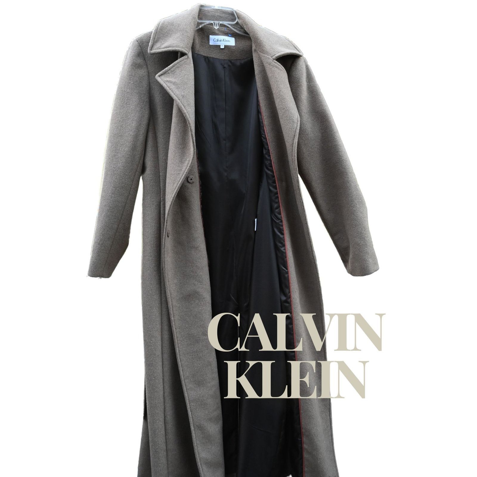 Calvin Klein Calvin Klein Full Length Double Breasted Lined Wool Coat, 12 Size XL / US 12-14 / IT 48-50 - 7 Thumbnail