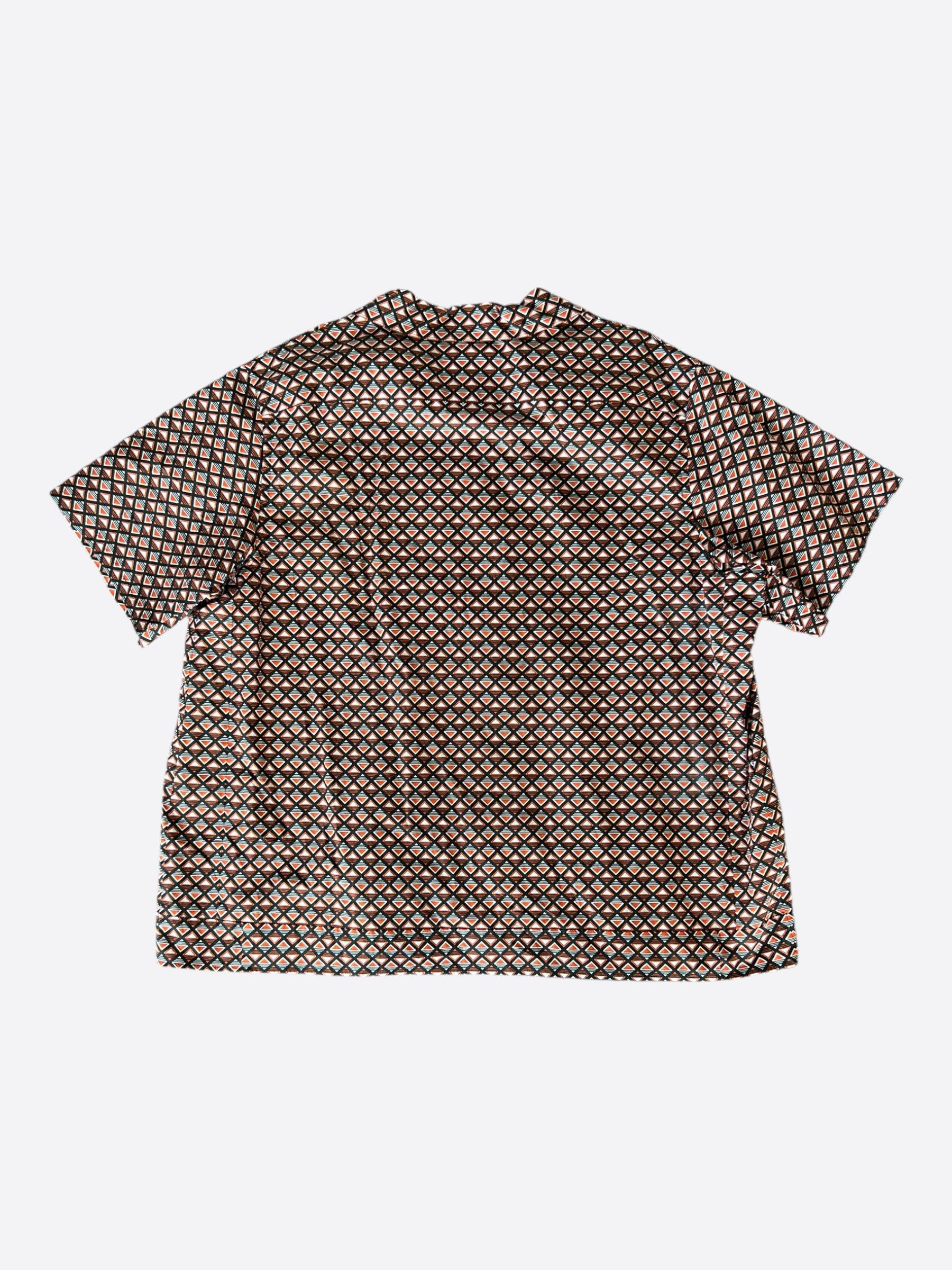 Prada Prada Multicolor Allover Logo Button Up Shirt Size US XXL / EU 58 / 5 - 2 Thumbnail