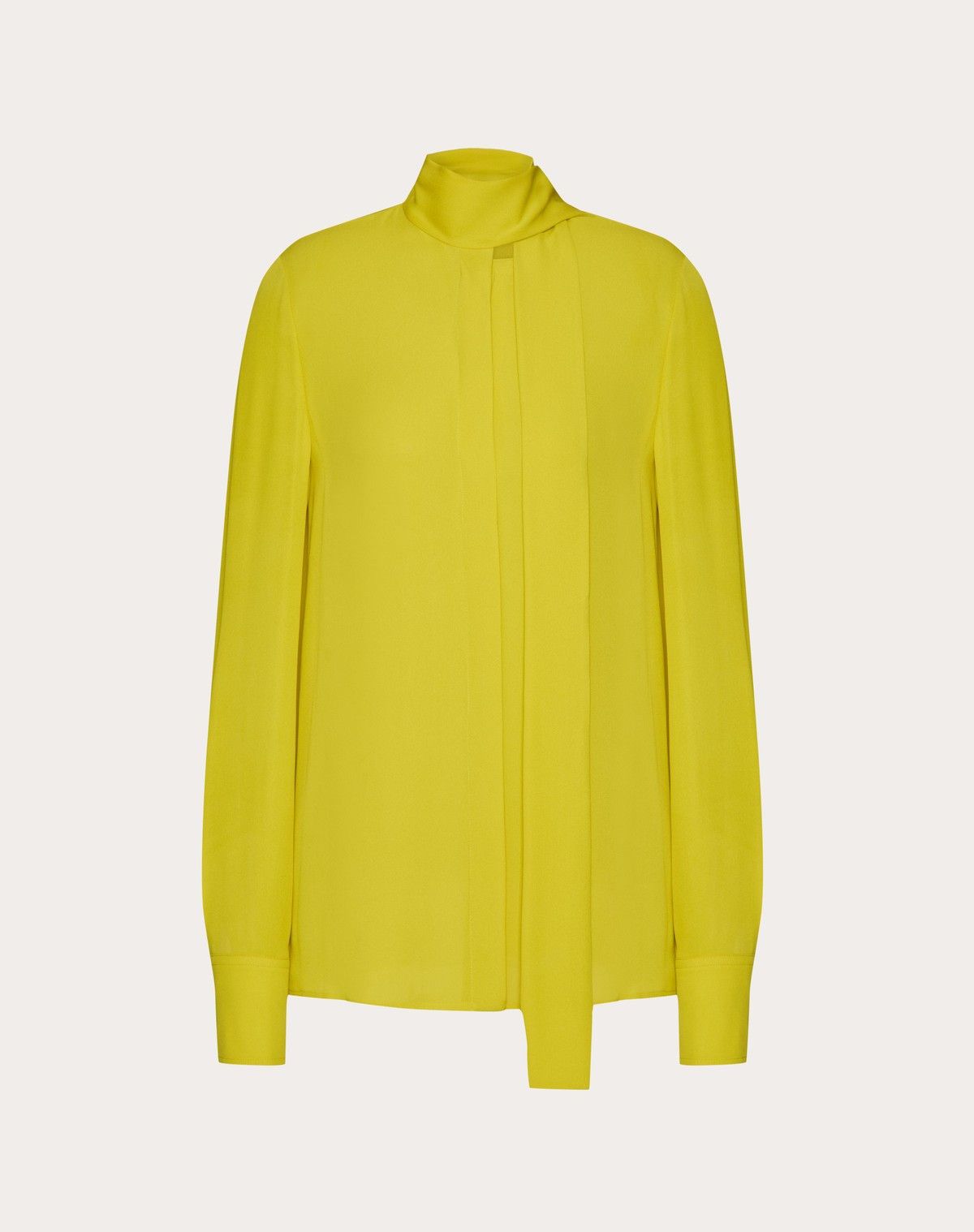 Valentino o1s1wg110525 Georgette Blouse in Yellow Size S / US 4 / IT 40 - 1 Thumbnail