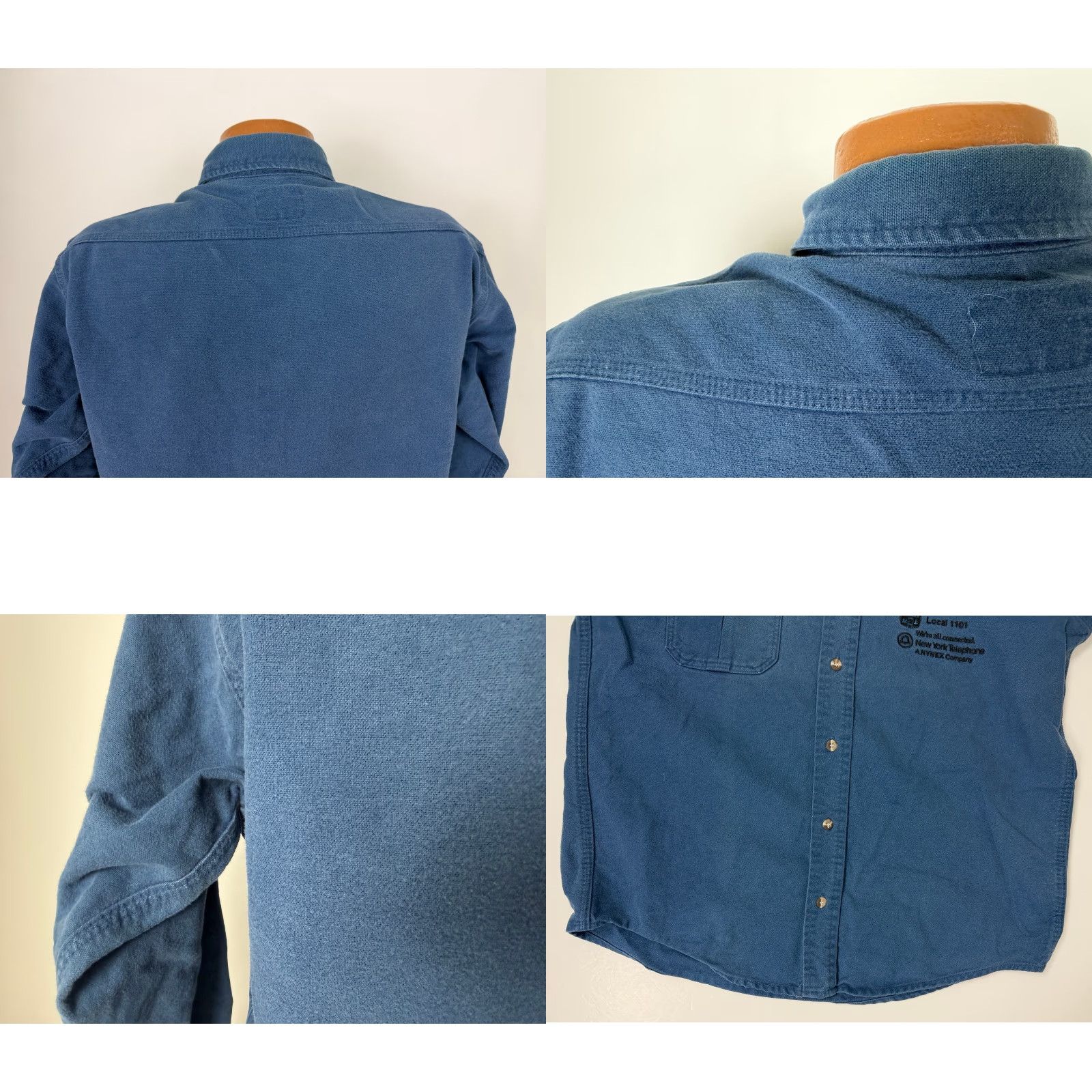 Vintage VINTAGE Deerskin Shirt Chamois Flannel Shirt Men L Blue Heavyweight Pockets 80s 90s Outdoor Casual Workwear Button-Up Wool? Size US L / EU 52-54 / 3 - 8 Thumbnail