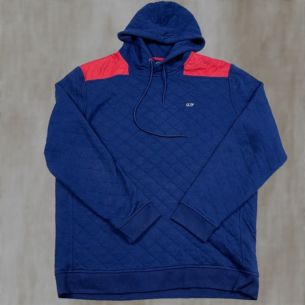 Vineyard Vines Vineyard Vines Hoodie Men Large Blue Red Quilted Sweatshirt Pullover Size US L / EU 52-54 / 3 - 1 Thumbnail