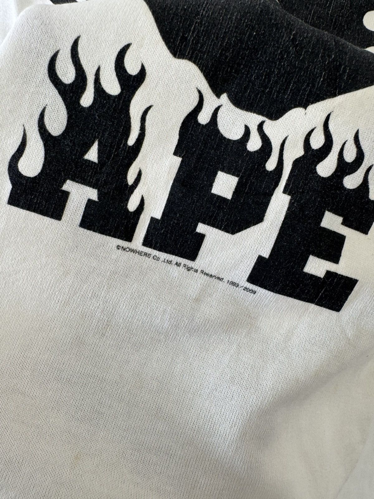 Bape VINTAGE BAPE FONT FIRE LOGO 3/4 SLEEVE T SHIRT Size US L / EU 52-54 / 3 - 3 Thumbnail