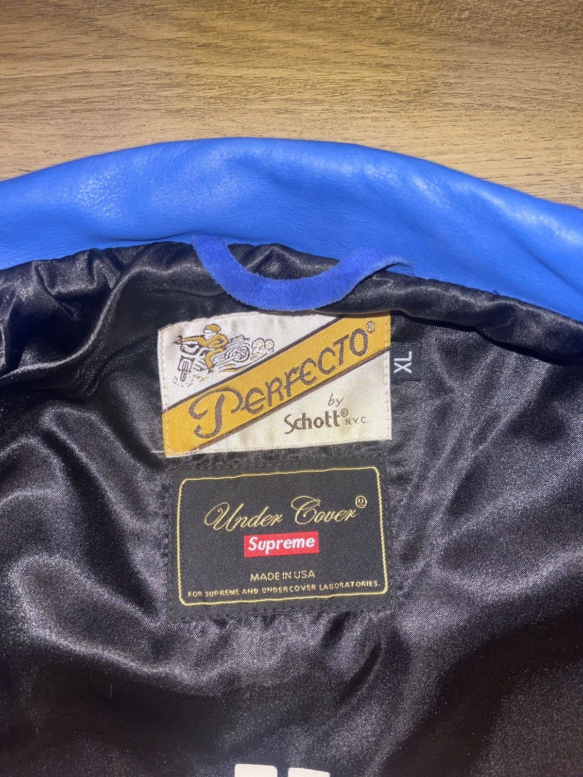 Schott × Supreme Supreme “Anarchy is the Key” leather jacket Size US XL / EU 56 / 4 - 4 Thumbnail
