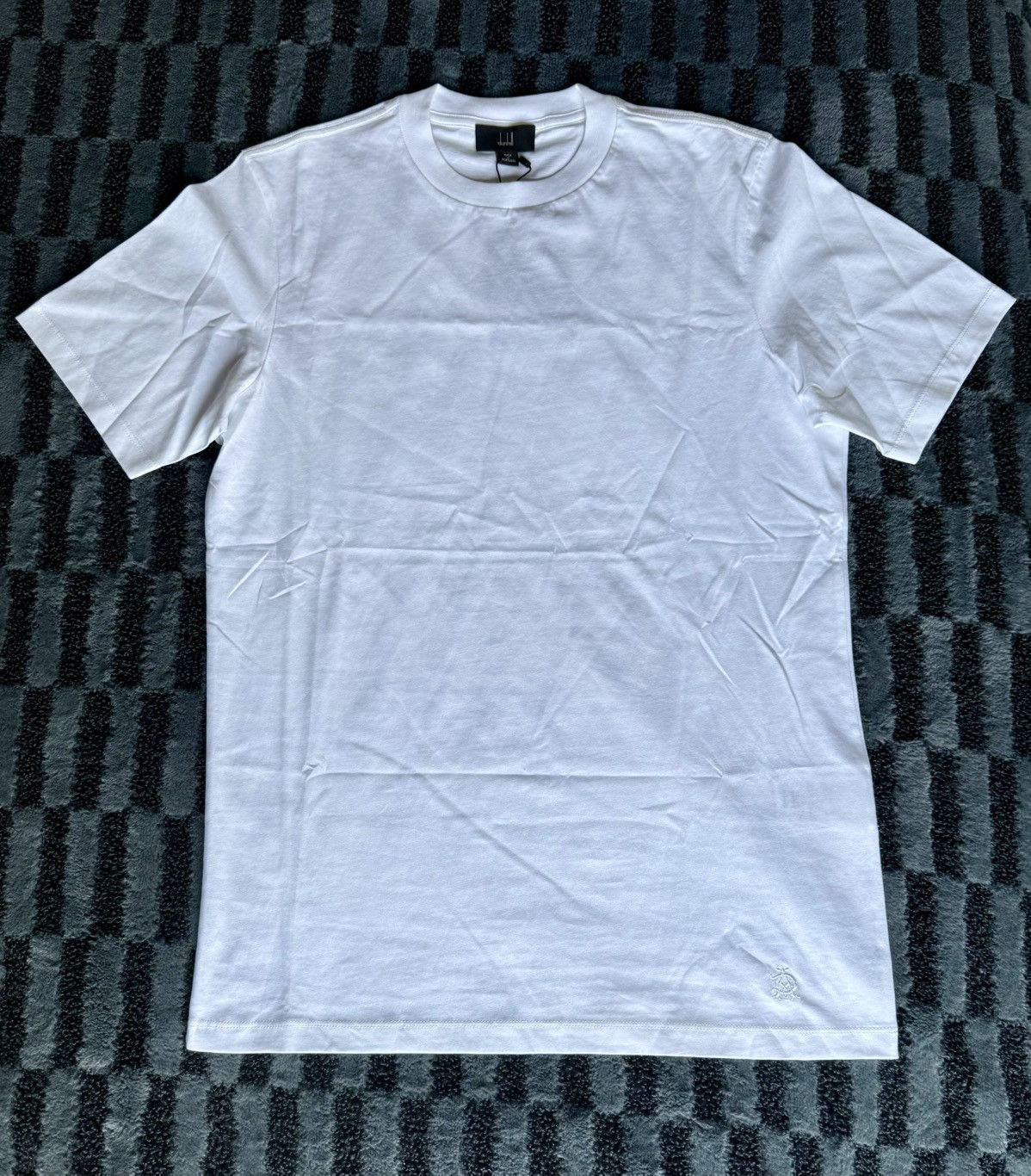 Alfred Dunhill Insignia White Cotton Short Sleeve T-Shirt
