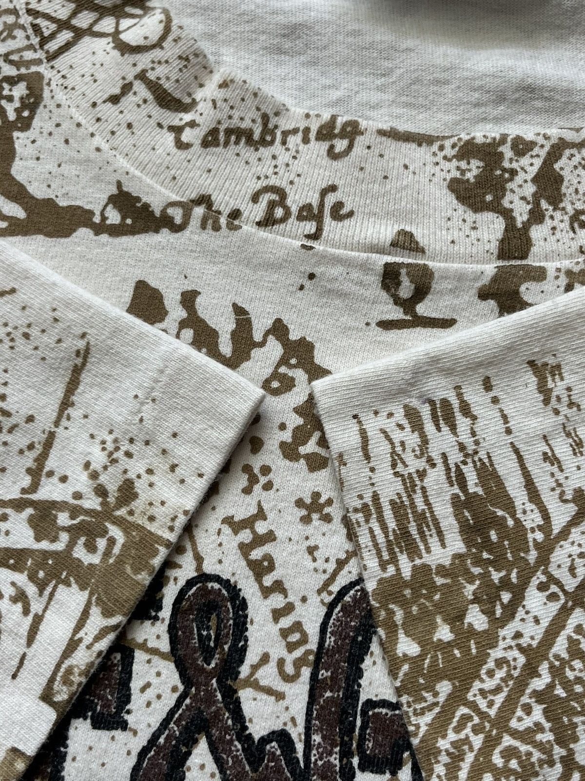 Vintage Rare Vintage 90’s Softouch by Susan Fixel “Old Map” T-Shirt Size US XL / EU 56 / 4 - 8 Thumbnail