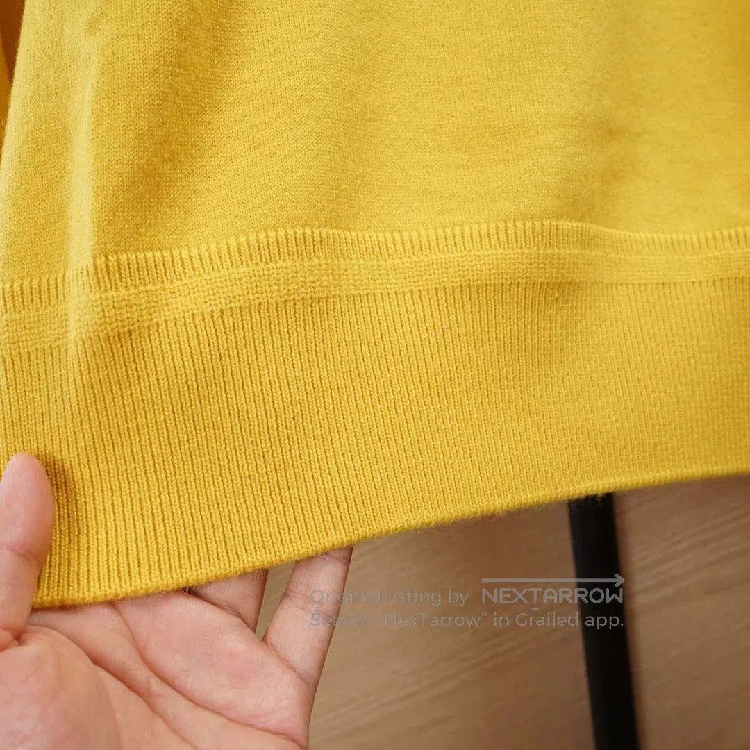 Loro Piana Loro Piana Yellow Cashmere Sweater. Size XXL / US 16-18 / IT 52-54 - 7 Thumbnail