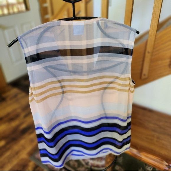 Designer Cabi Sleeveless Horizon Stripe Calligraphy Brush Underline V Size M / US 6-8 / IT 42-44 - 6 Thumbnail
