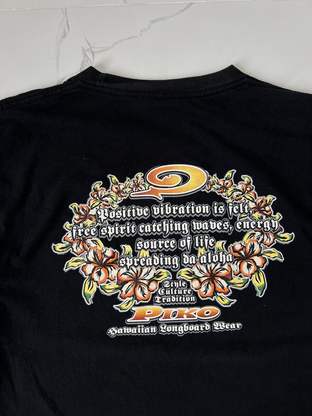 Vintage 90's PIKO RARE HAWAIIAN LONGBOARD SURF RETRO BIG LOGO TEE Size US L / EU 52-54 / 3 - 3 Thumbnail