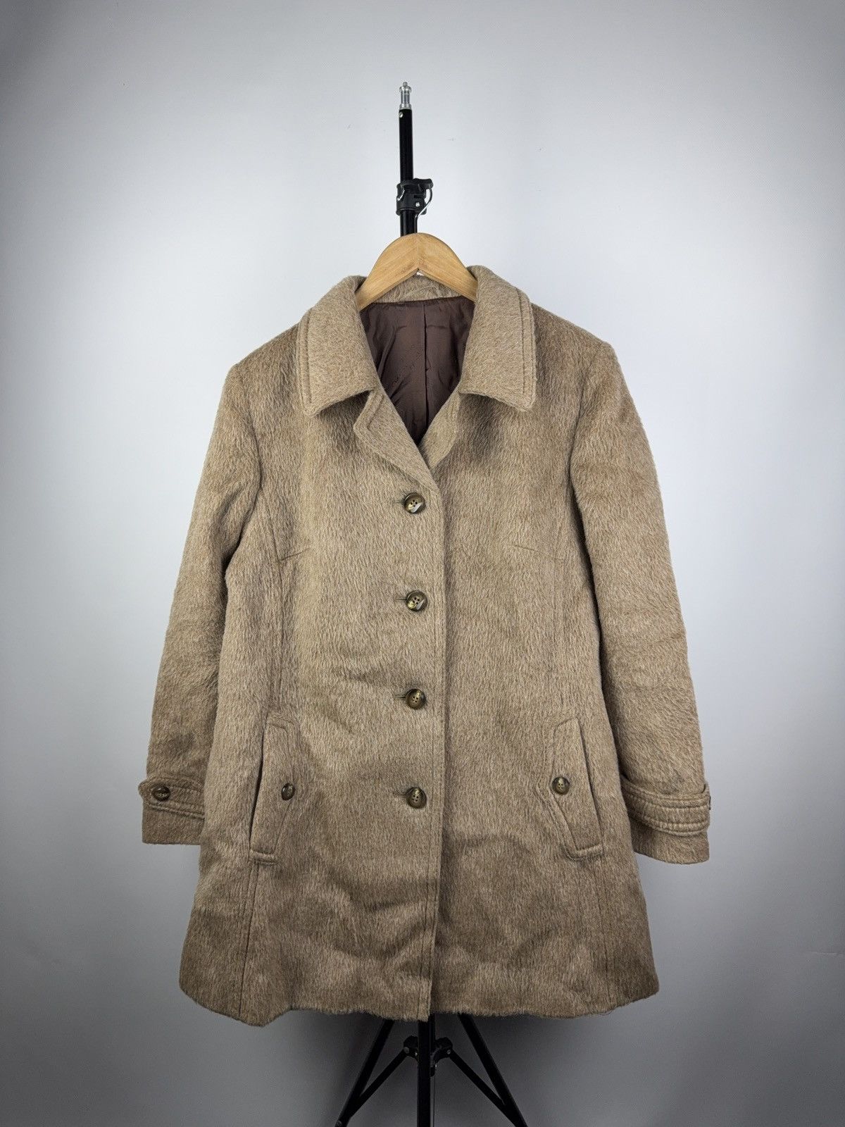 Hysteric Glamour × Vintage Vintage 90s Archive 100% Lama Wool Coat Y2K Size L / US 10 / IT 46 - 1 Thumbnail