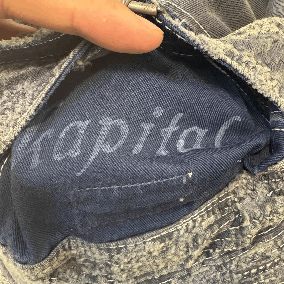 Kapital KAPITAL BROBRO Distressed Bucket Hat Size ONE SIZE - 8 Thumbnail