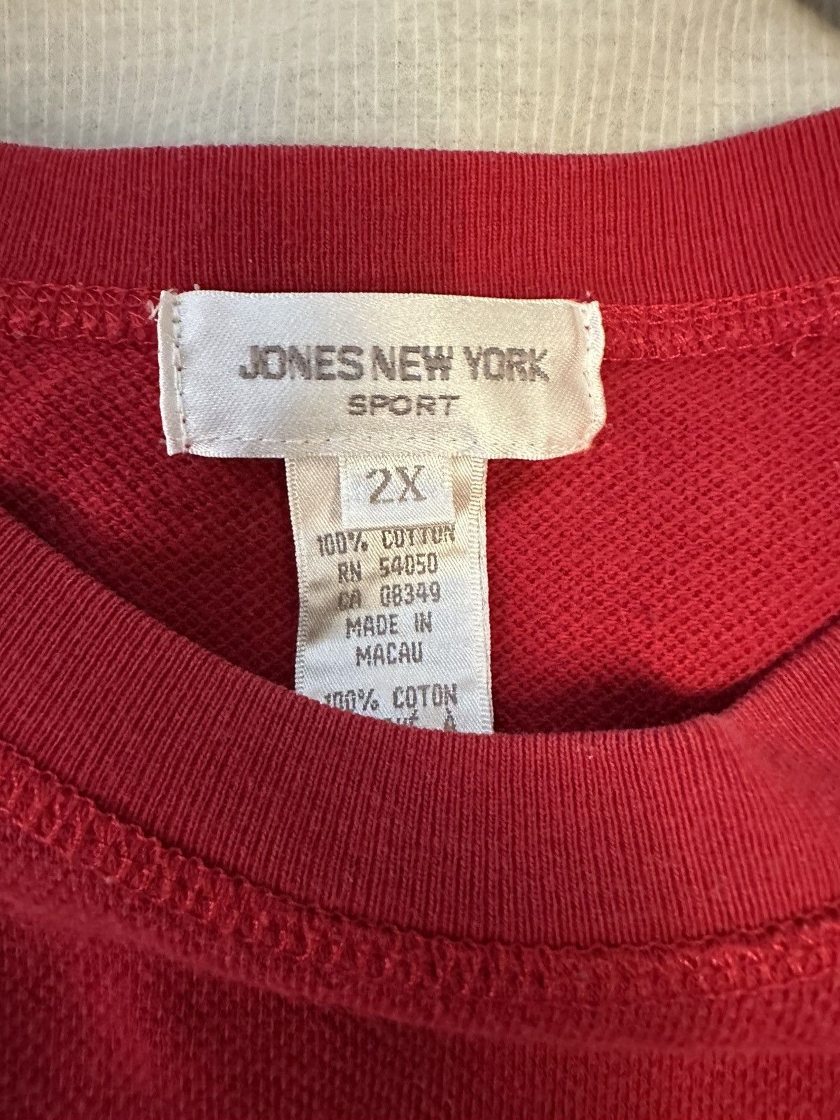Jones New York Jones New York Sport 'USA' Red & White Long Sleeve Shirt Size US XXL / EU 58 / 5 - 2 Thumbnail