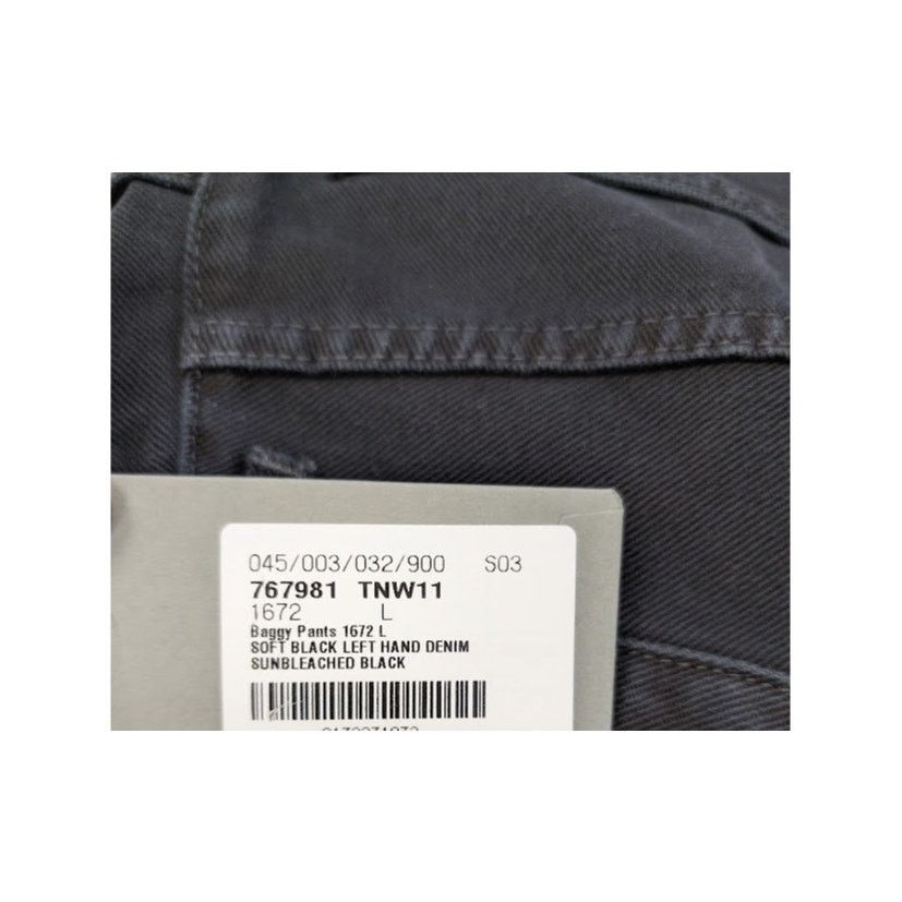 Balenciaga o1rshd1 Left Hand Denim Baggy Pants in Sunbleached Black Size US 34 / EU 50 - 20 Thumbnail