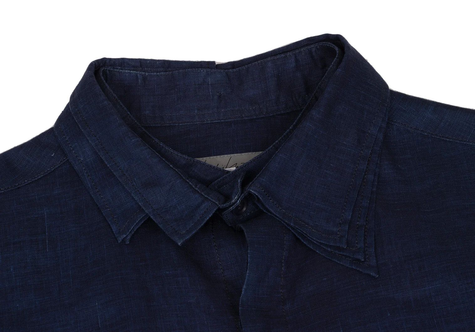 Yohji Yamamoto Yohji Yamamoto Indigo Linen Long Shirt Size US L / EU 52-54 / 3 - 3 Thumbnail