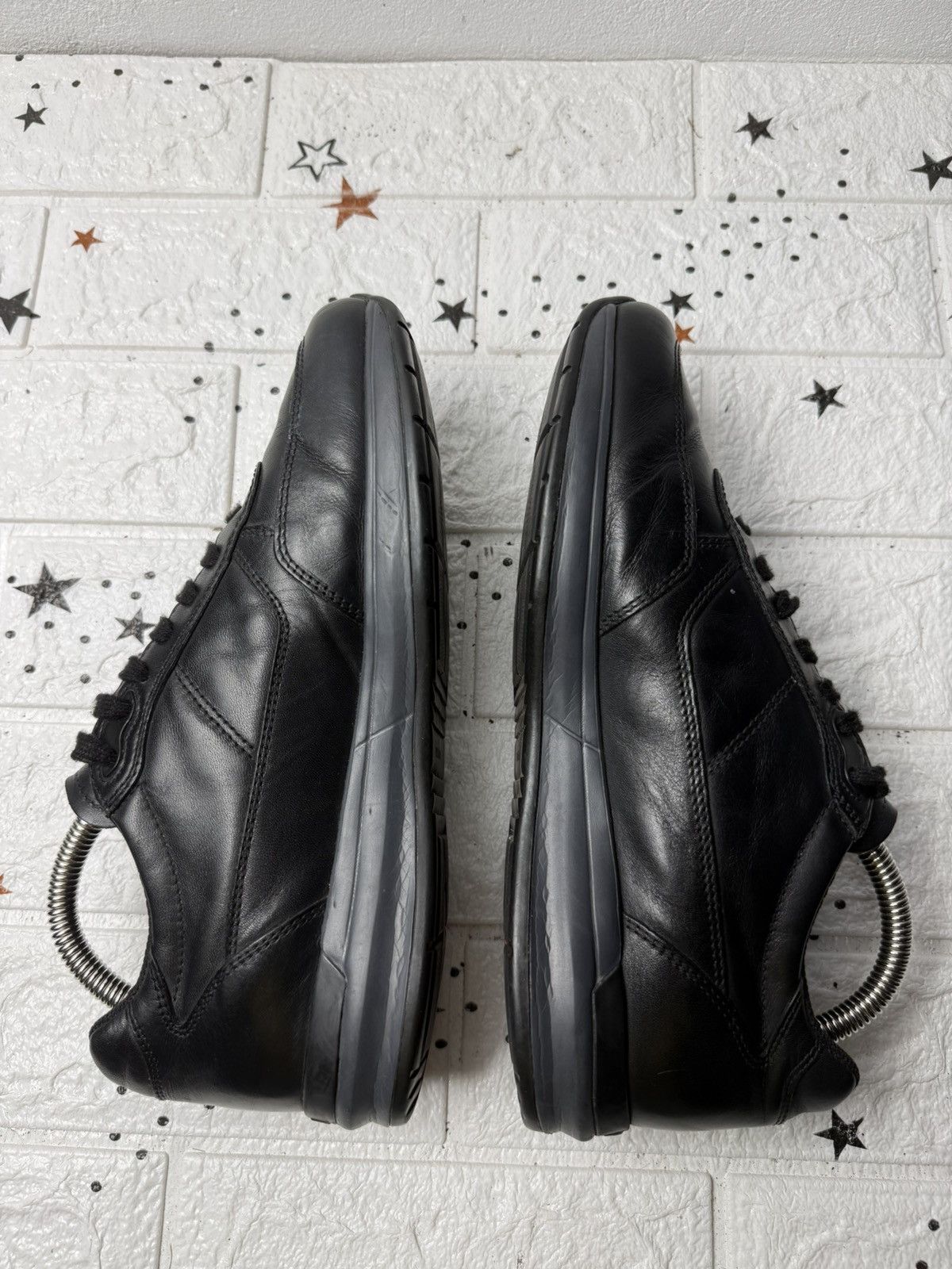Prada Prada leather sneakers with side logo US7 UK5.5 EUR40 Black Size US 7 / EU 40 - 5 Thumbnail