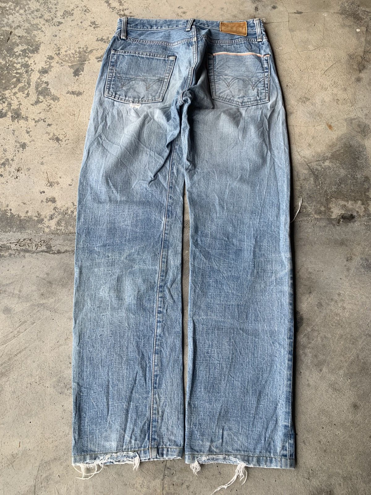 Edwin DISTRESSED EDWIN 505s SELVEDGE. Size US 30 / EU 46 - 2 Thumbnail
