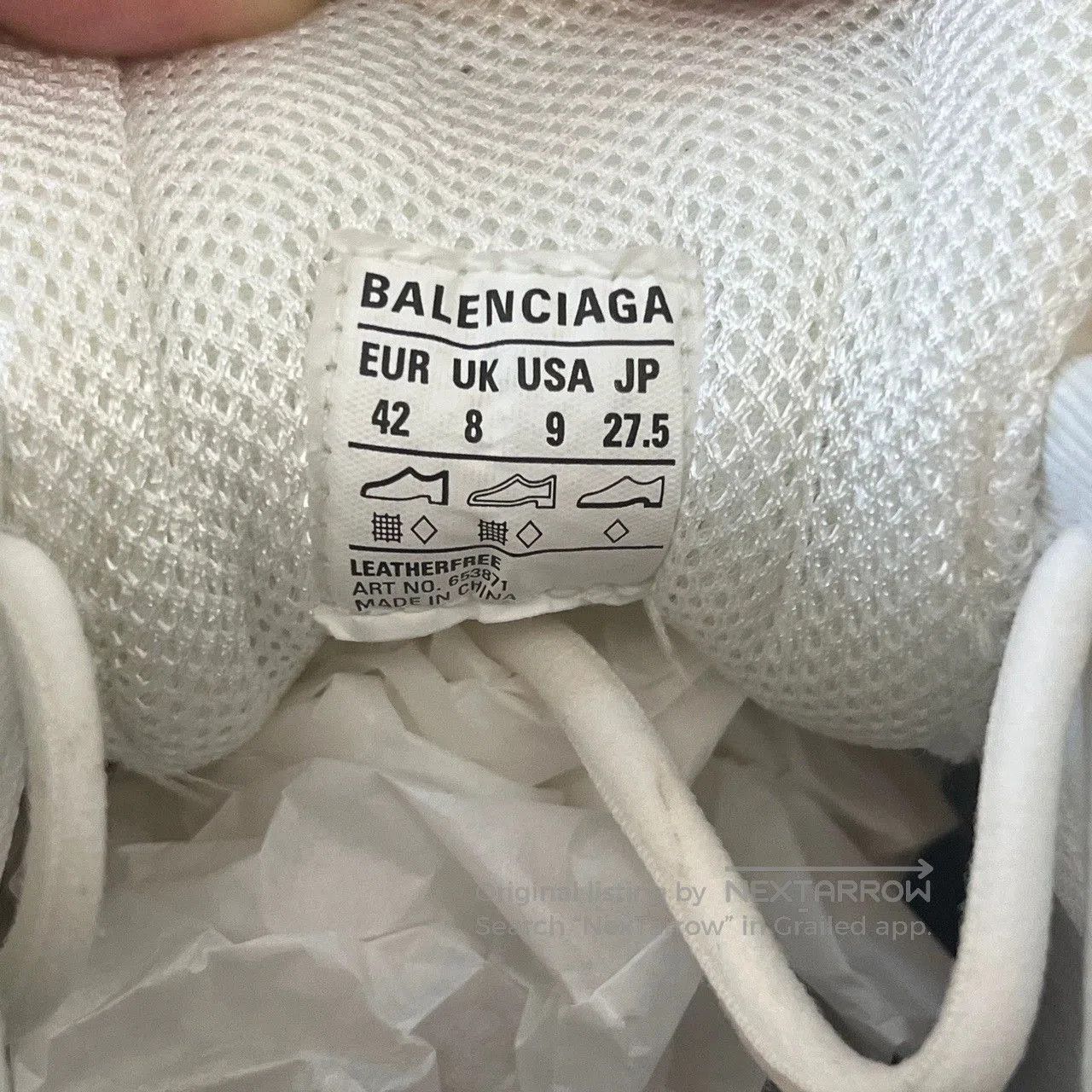 Balenciaga balenciaga x-pander white low-top sneakers. Size US 9 / EU 42 - 4 Thumbnail