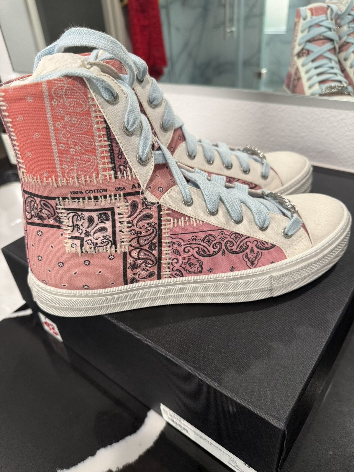 Amiri Amiri Bandana Reconstructed Sunset Sneakers Size US 10 / EU 43 - 4 Thumbnail