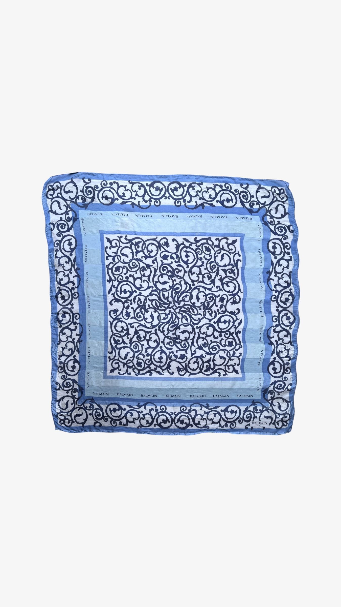 Balmain Vintage 90s Pierre Balmain Abstract Floral Print Silk Scarf Size ONE SIZE - 1 Thumbnail