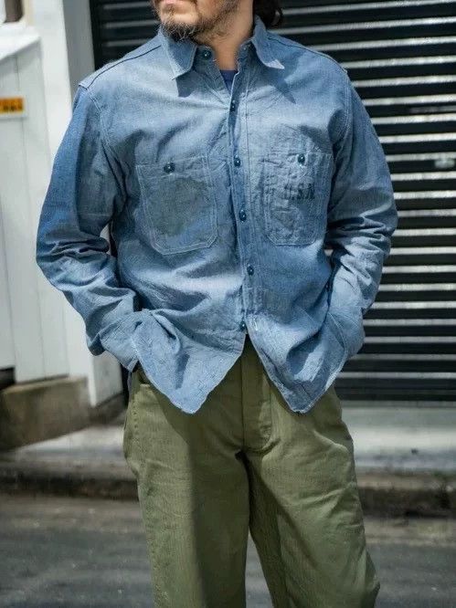 The Real McCoy's The REAL McCOY'S Size 15Youth Cloth Long Sleeve Shirt 2505- Size US S / EU 44-46 / 1 - 6 Thumbnail