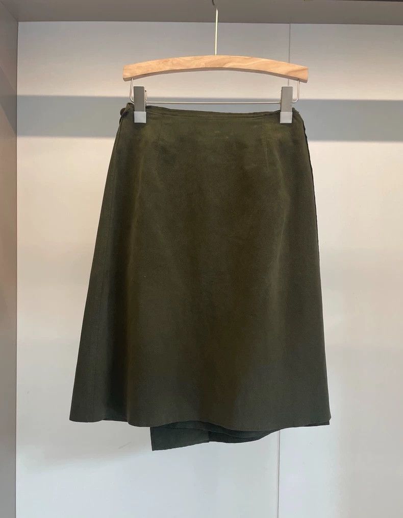 Givenchy Givenchy Size36 Military green leather half skirt size 36 Size M / US 6-8 / IT 42-44 - 3 Thumbnail