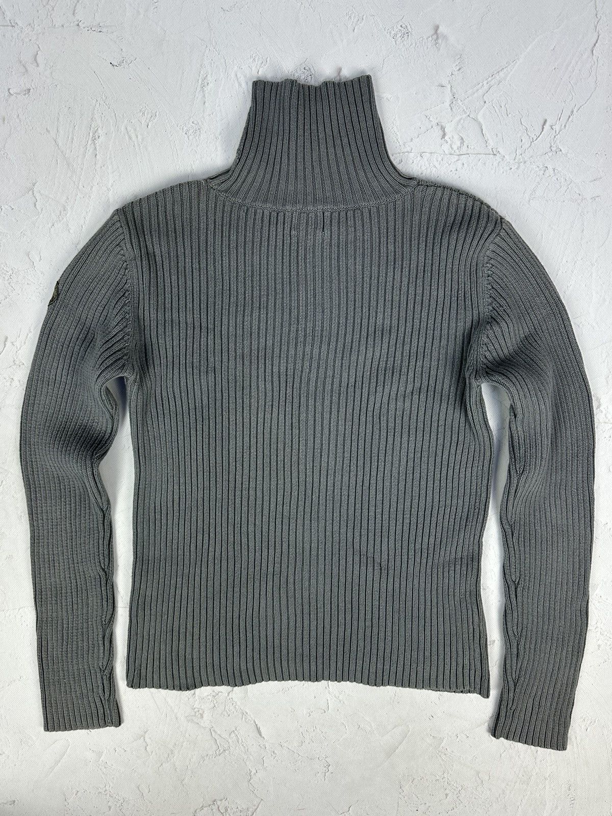Japanese Brand × Vintage Vintage Ribbed Grey High Neck Sweater Size US M / EU 48-50 / 2 - 4 Thumbnail