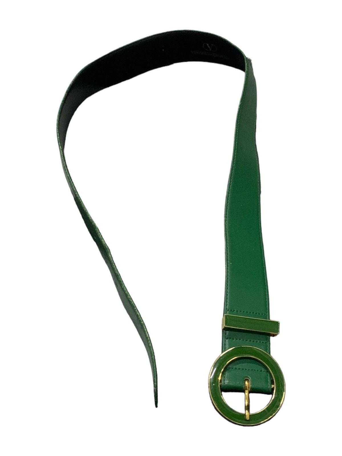Valentino Valentino Garavani Oval Gold Pleated Leather Belt Size ONE SIZE - 2 Thumbnail
