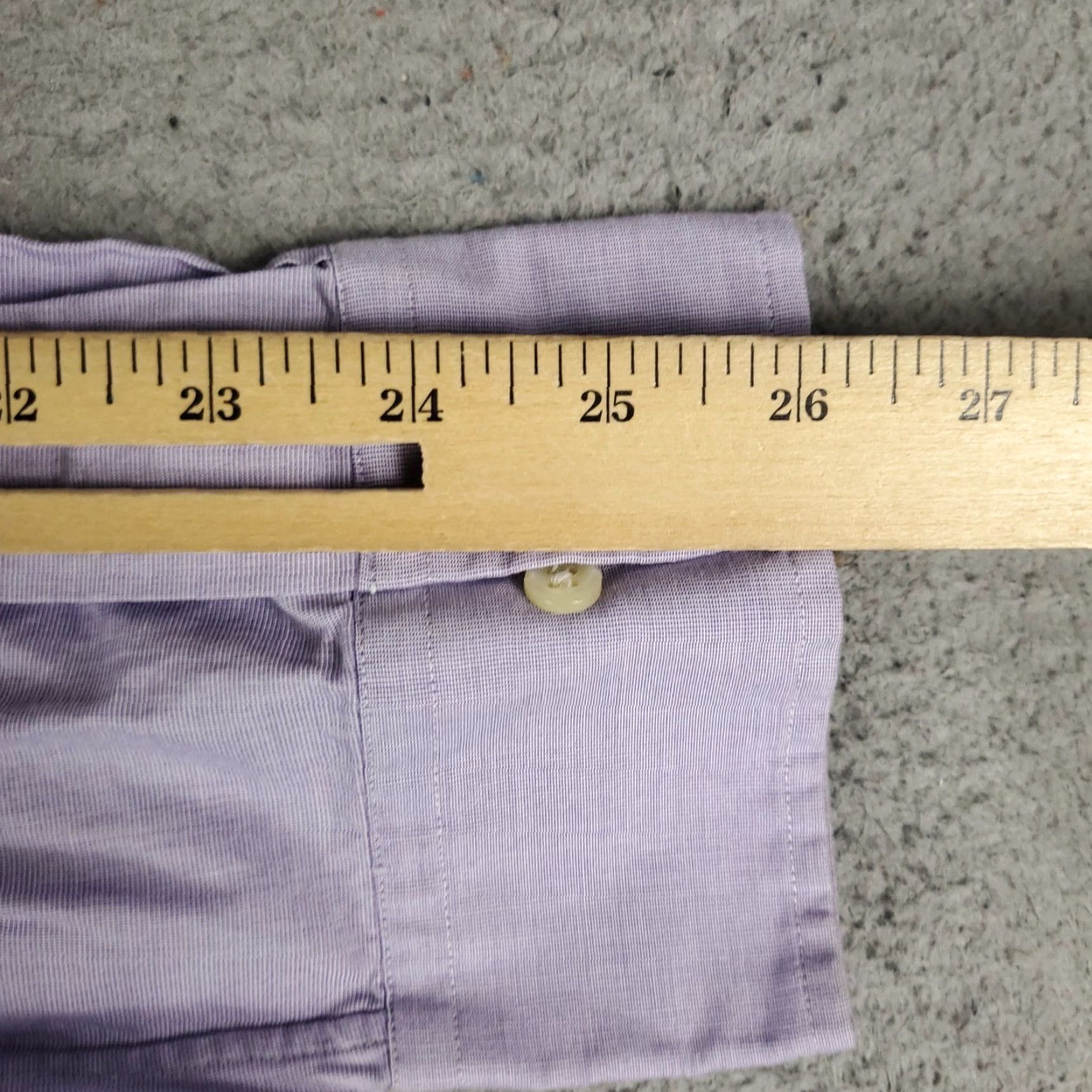 Ralph Lauren Ralph Lauren Shirt Dress Shirt Button Up Long Sleeve 18 Purple Cotton Solid Non-Iron Mens Size 48R - 7 Thumbnail