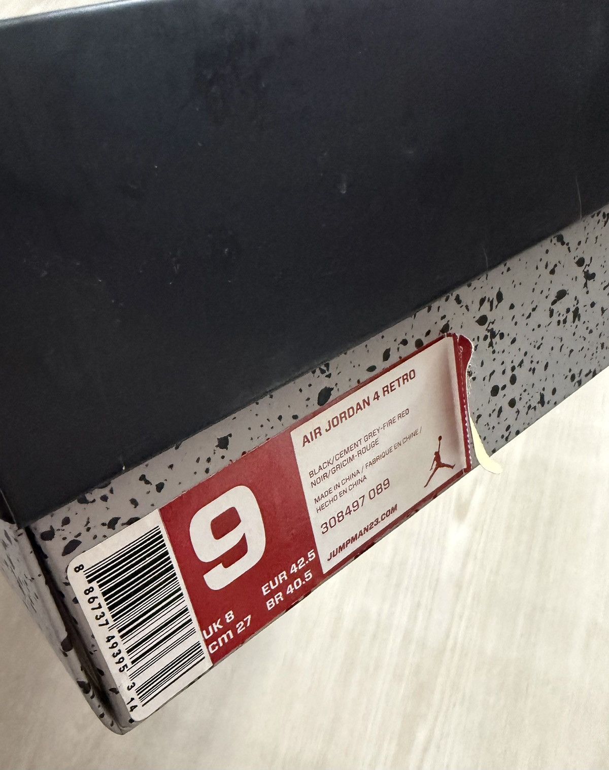 Jordan Brand 2012 Jordan 4 Retro Bred Sz 9.5 With Original Box Size US 9.5 / EU 42-43 - 3 Thumbnail