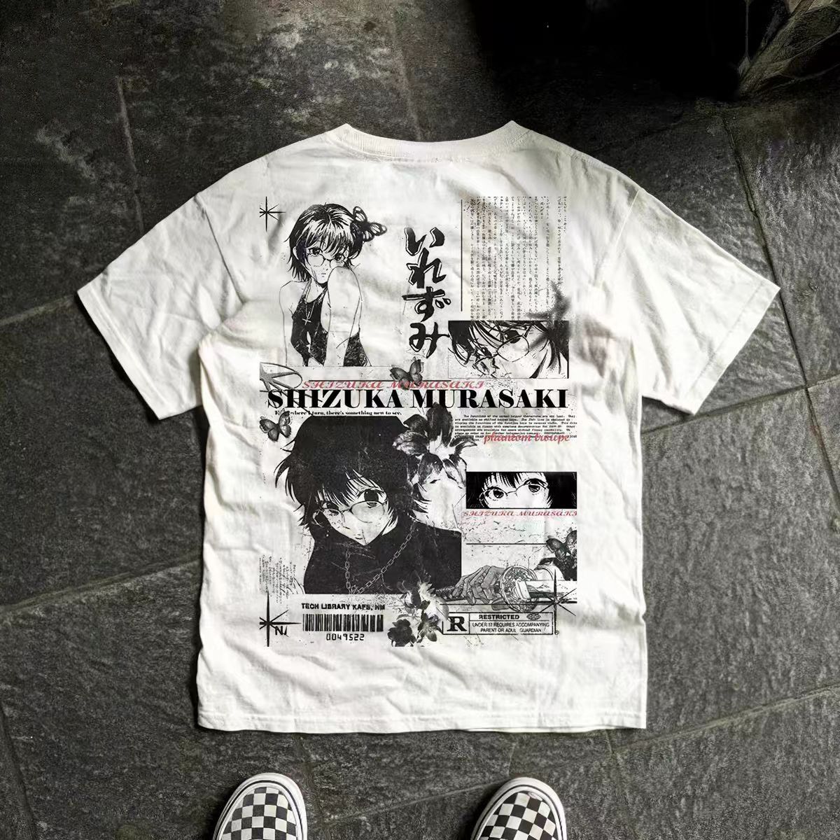 Vintage White Casual Retro Anime-Print T-Shirt Size US M / EU 48-50 / 2 - 1 Thumbnail