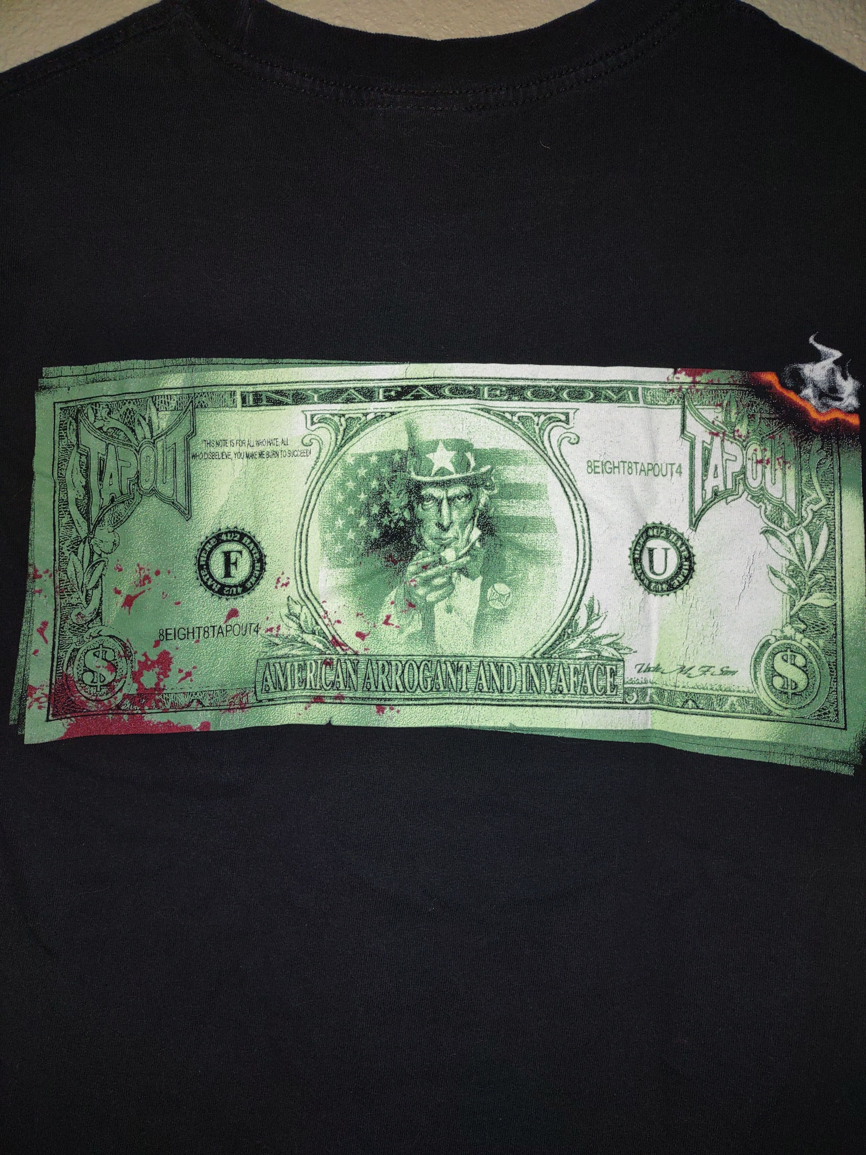 Tapout × Vintage Tapout dollar bill shirt Size US S / EU 44-46 / 1 - 2 Thumbnail