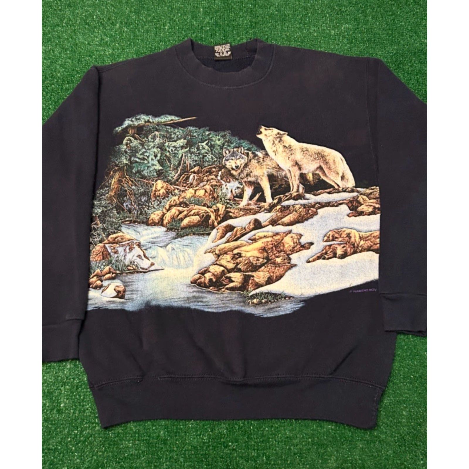 Vintage VINTAGE Wolf Nature All Over Print Wrap Around Crewneck Sweater Sz M Mens Blue 90s Nature Animals Outdoor 1990s 80s Pullover Crew Neck Size US M / EU 48-50 / 2 - 4 Thumbnail