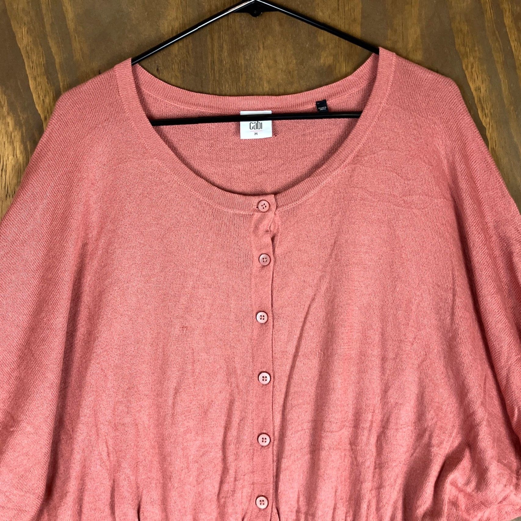 Vintage CAbi Blouse Womens Dusty Rose Drop Waist Kimono Button Front Stretch M Size M / US 6-8 / IT 42-44 - 2 Thumbnail