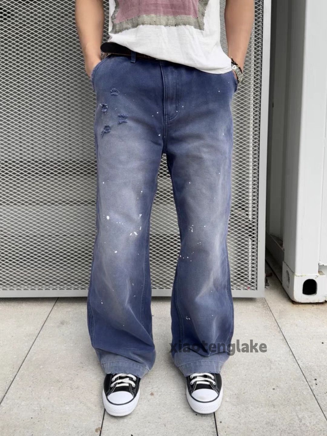 Vintage xtl washed faded loose baggy hiphop carpenter pants Size US 30 / EU 46 - 5 Thumbnail