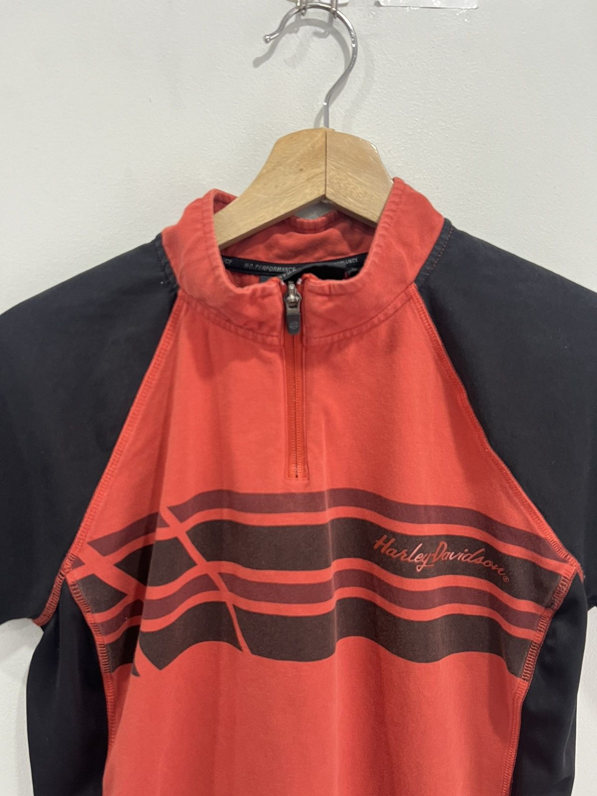 Harley Davidson Vintage Womens Harley Davidson Y2K Top Shirt quarter zip Size L / US 10 / IT 46 - 3 Thumbnail