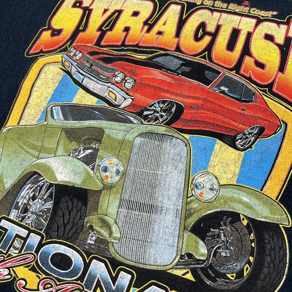 Gildan × Vintage VTG Car Tee Shirt Black Hot Rod Classic Syracuse Graphic Size US XL / EU 56 / 4 - 8 Thumbnail