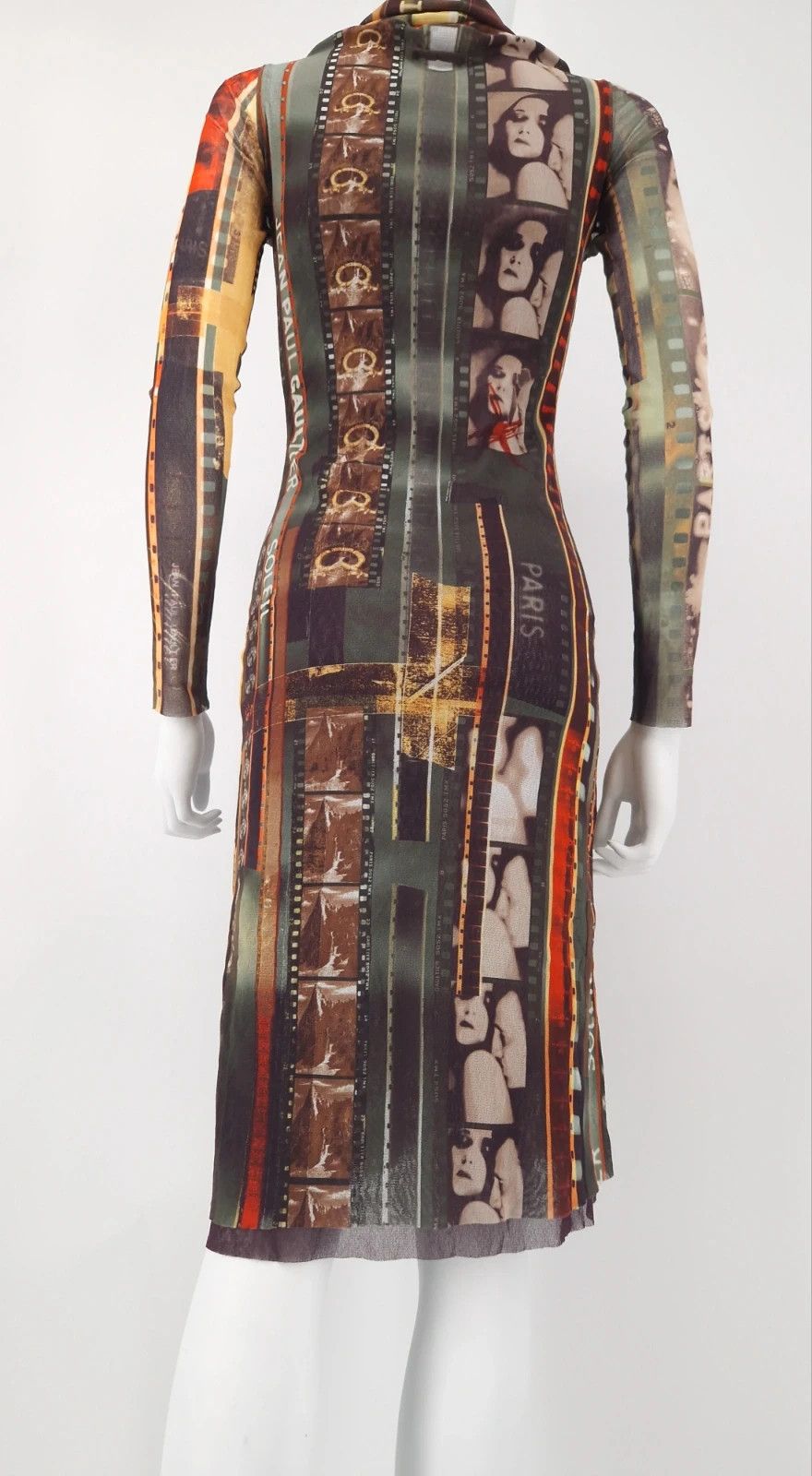 Jean Paul Gaultier JPG Mesh Dress Kissing Faces Size S / US 4 / IT 40 - 5 Thumbnail
