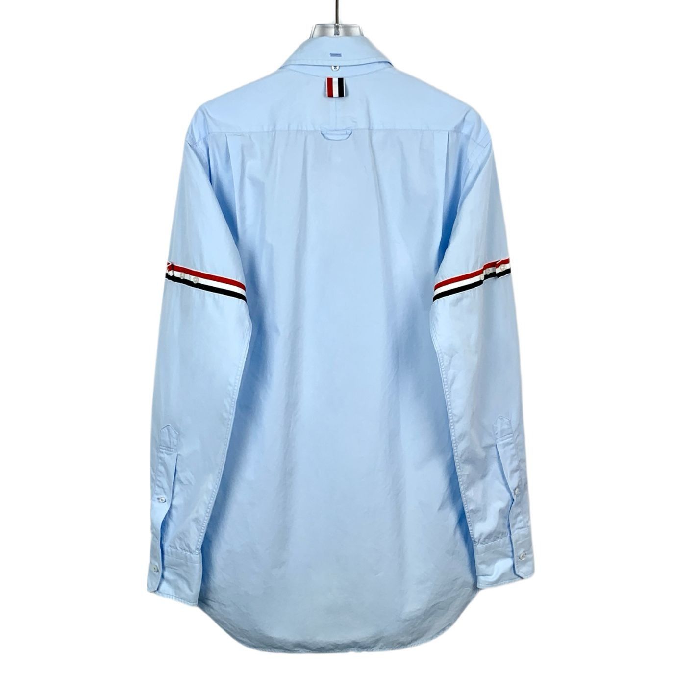 Thom Browne Thom Browne Light Blue Striped Long Sleeve Shirt Size US M / EU 48-50 / 2 - 9 Thumbnail