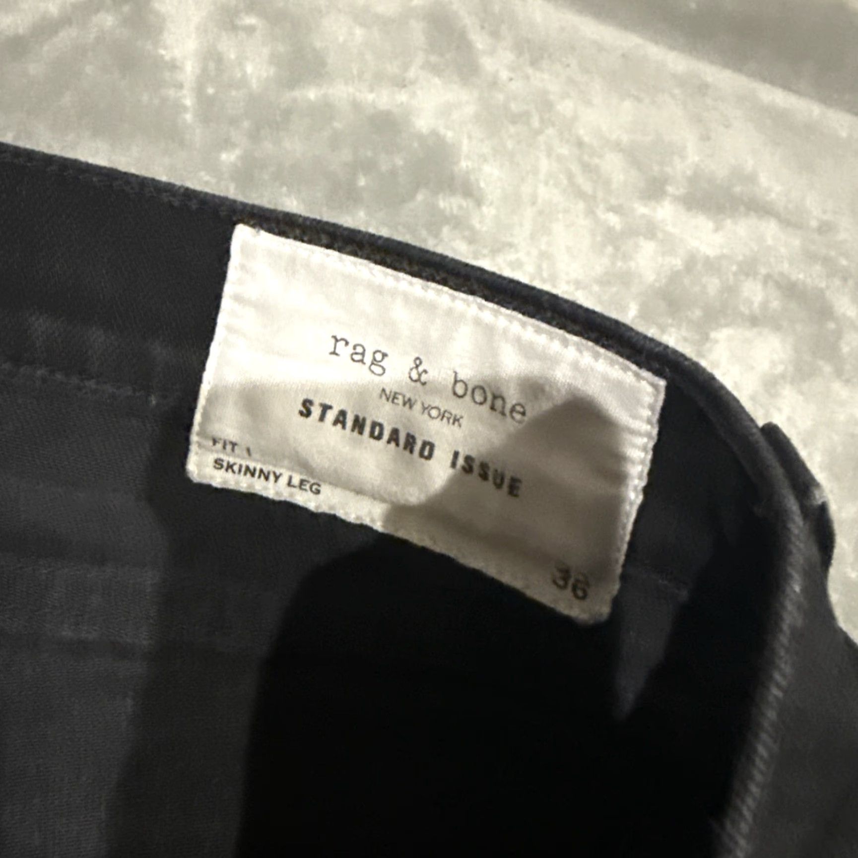 Rag & Bone Rag & Bone Jeans Mens 36 Slim Fit Button Fly Skinny Leg Black Denim Adult Men 34 Inseam 36 Size US 36 / EU 52 - 3 Thumbnail