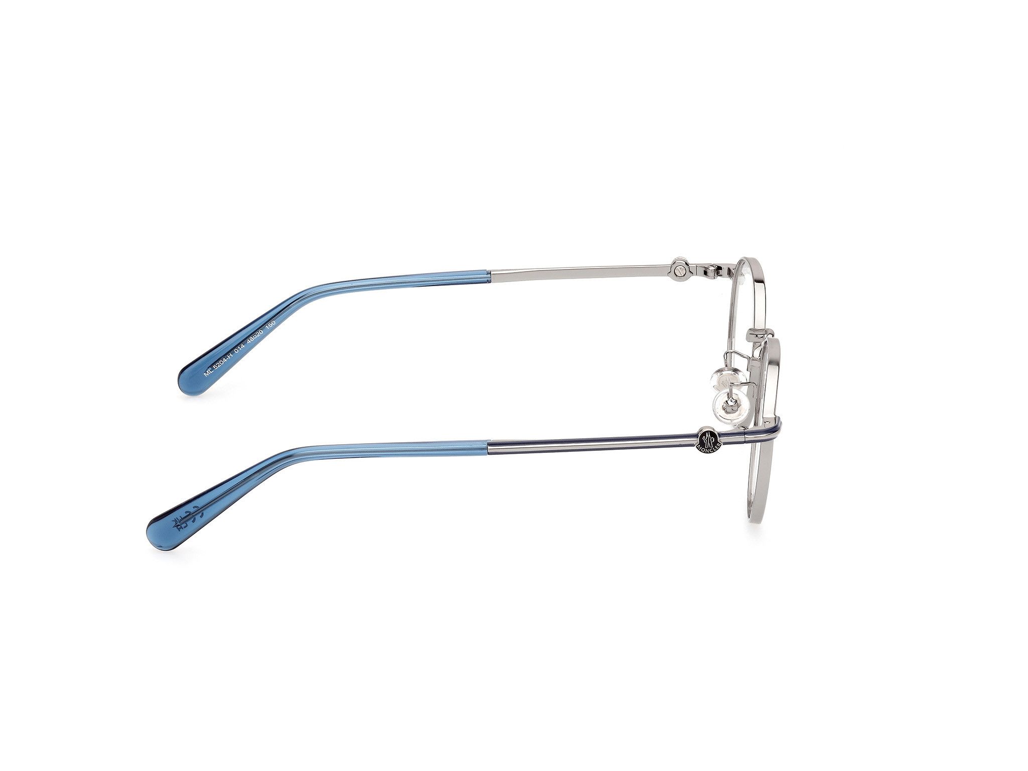Moncler o1y0225 Size : OS / 48 mm Eyeglass Frame in Blue/Silver Size ONE SIZE - 7 Thumbnail