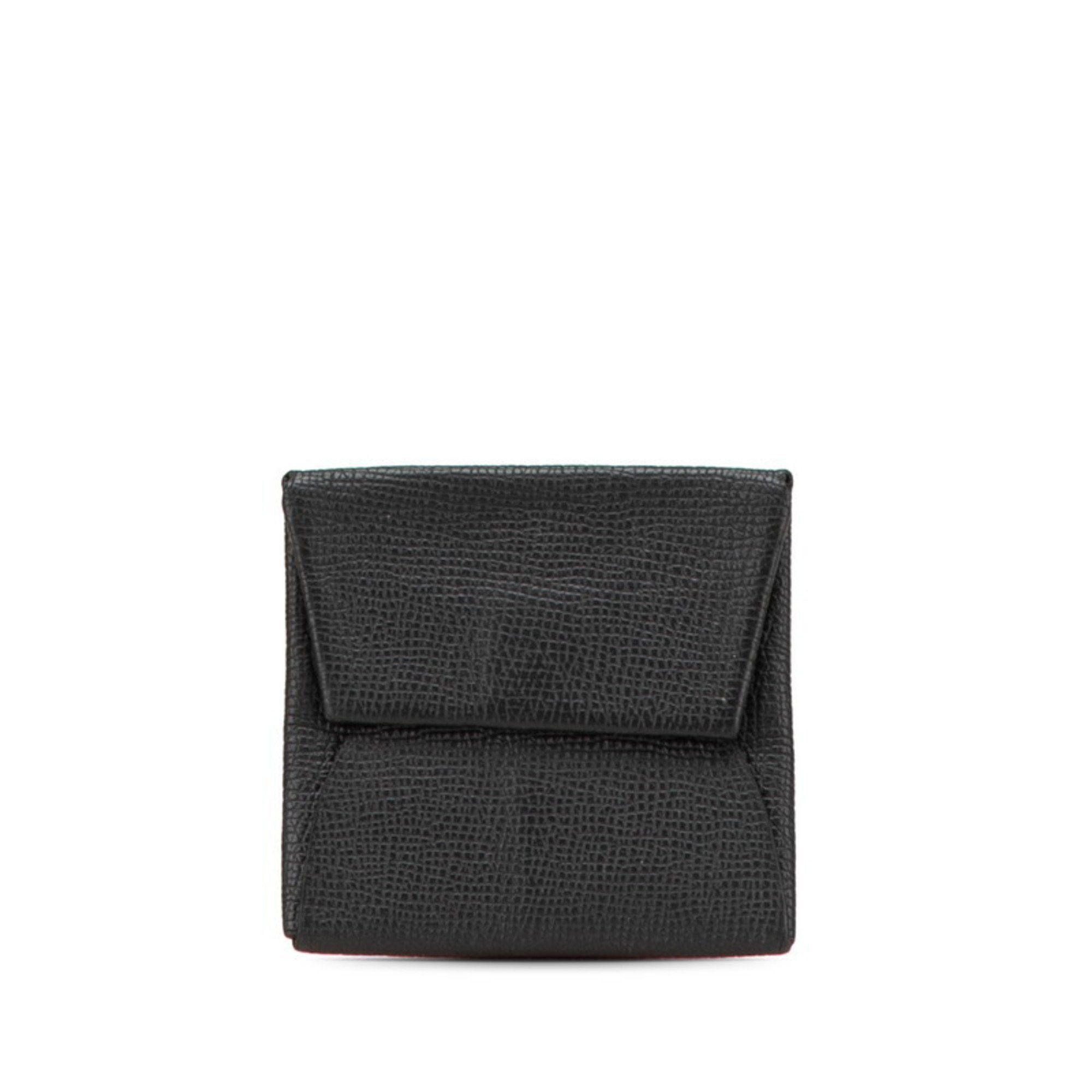 Hermes Hermès Bastia Wallet/Coin Purse Black Epsom Leather Women's HERMES Size ONE SIZE - 1 Thumbnail