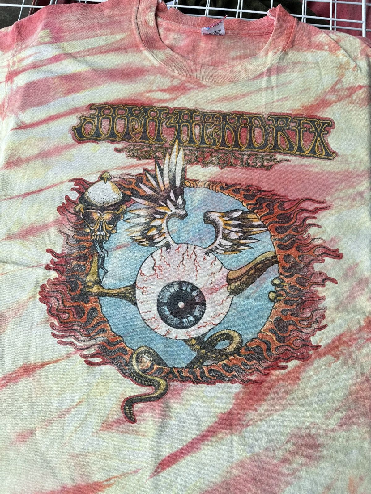 Band Tees × Jimi Hendrix × Vintage Vintage Jimi Hendrix Flying Eyeball 1989s Size US XL / EU 56 / 4 - 2 Thumbnail