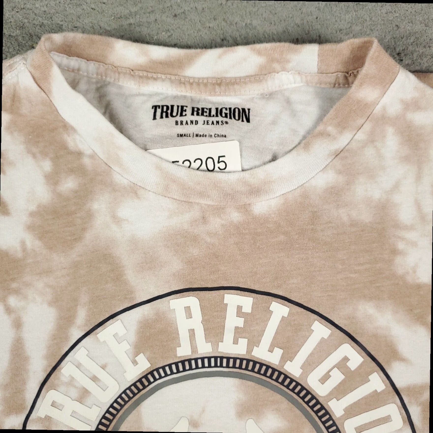 True Religion True Religion Casual Short Sleeve T Shirt Womens Small Beige Cotton Crew Neck Pullover Size S / US 4 / IT 40 - 3 Thumbnail