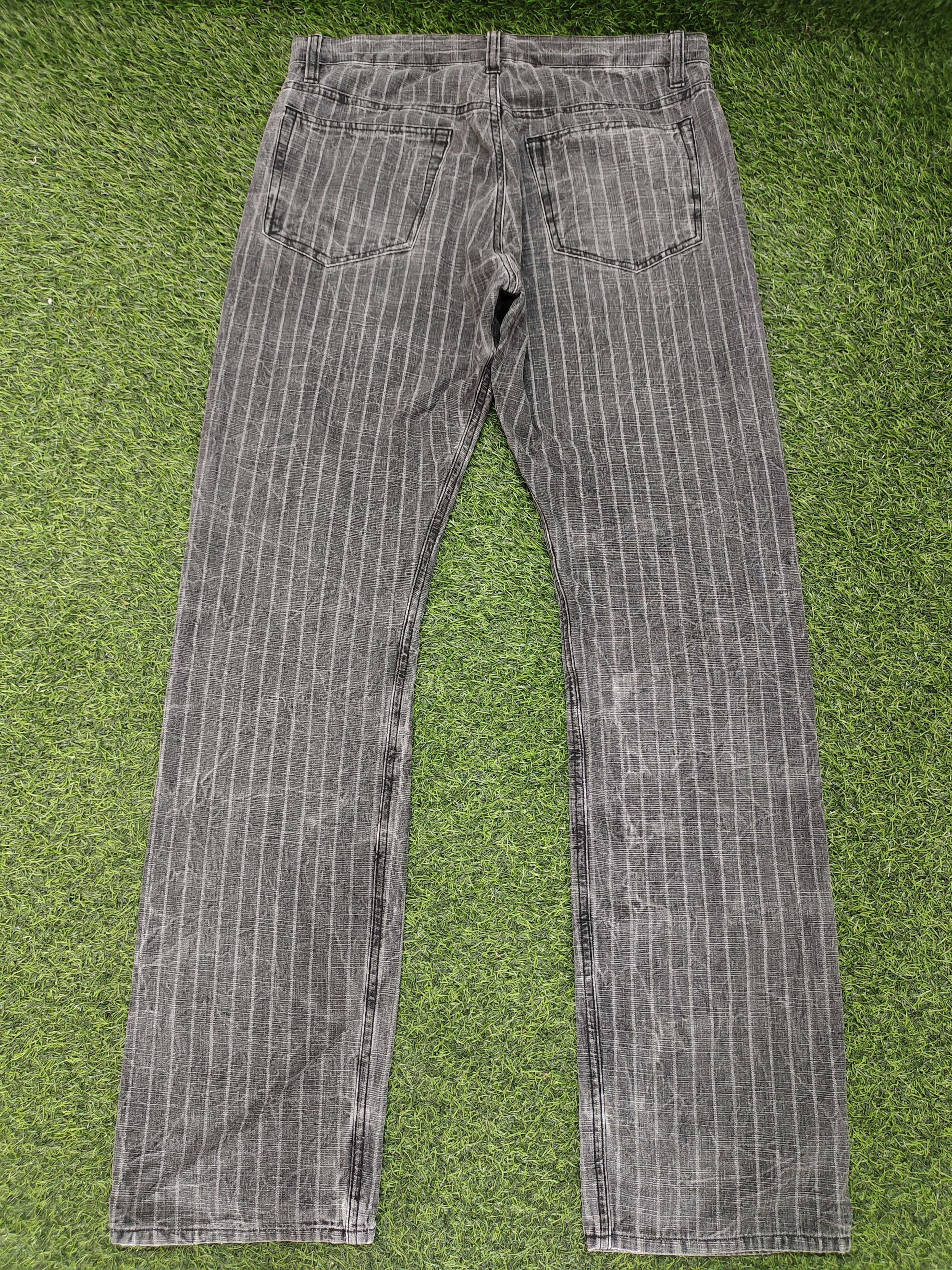 If Six Was Nine Vintage Root Three Japan Black Faded Striped Denim Pants Size US 32 / EU 48 - 9 Thumbnail