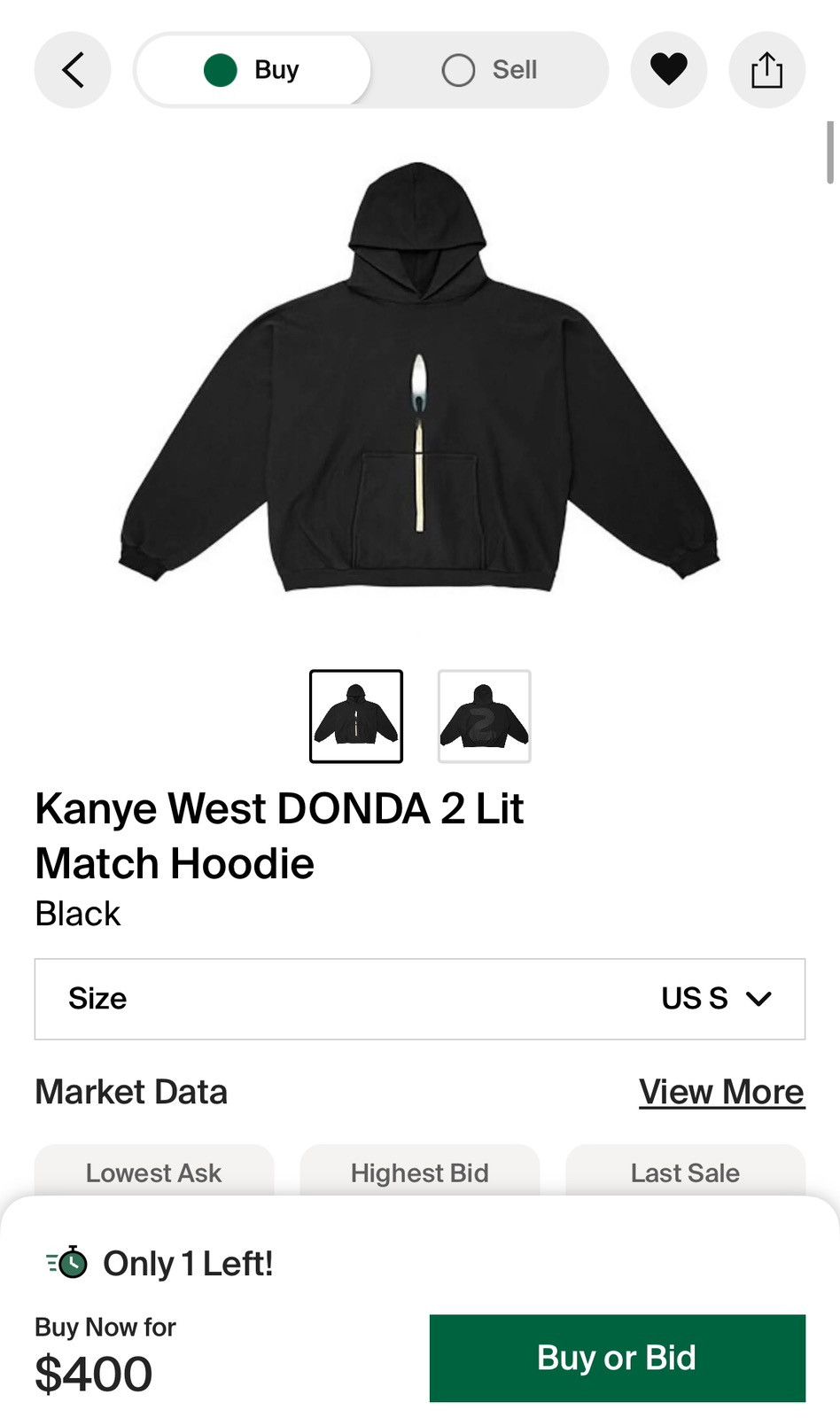 Kanye West Kanye Donda 2 LP Candle Hoodie Size US S / EU 44-46 / 1 - 5 Thumbnail