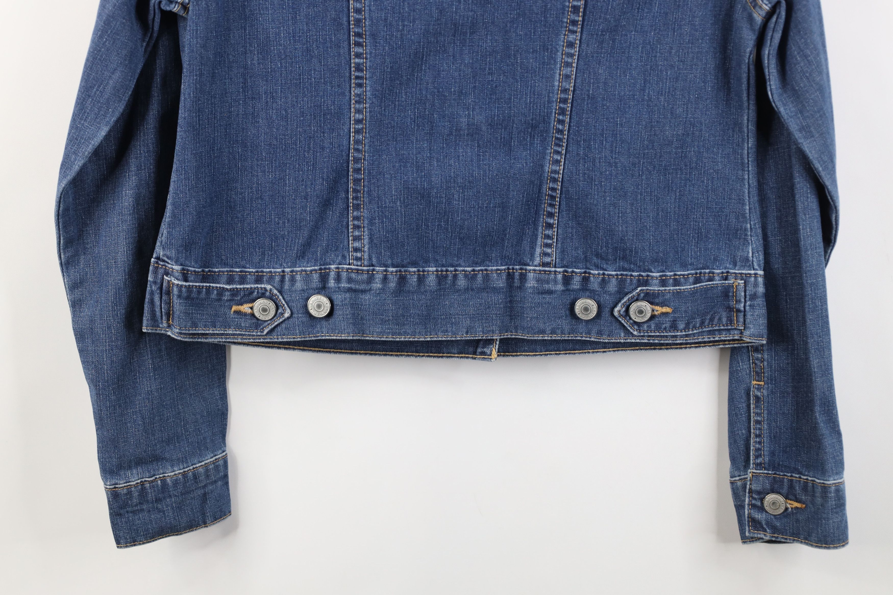 Lands' End Vintage 90s Y2K Lands End Babydoll Denim Jean Trucker Jacket Size XS / US 0-2 / IT 36-38 - 15 Thumbnail
