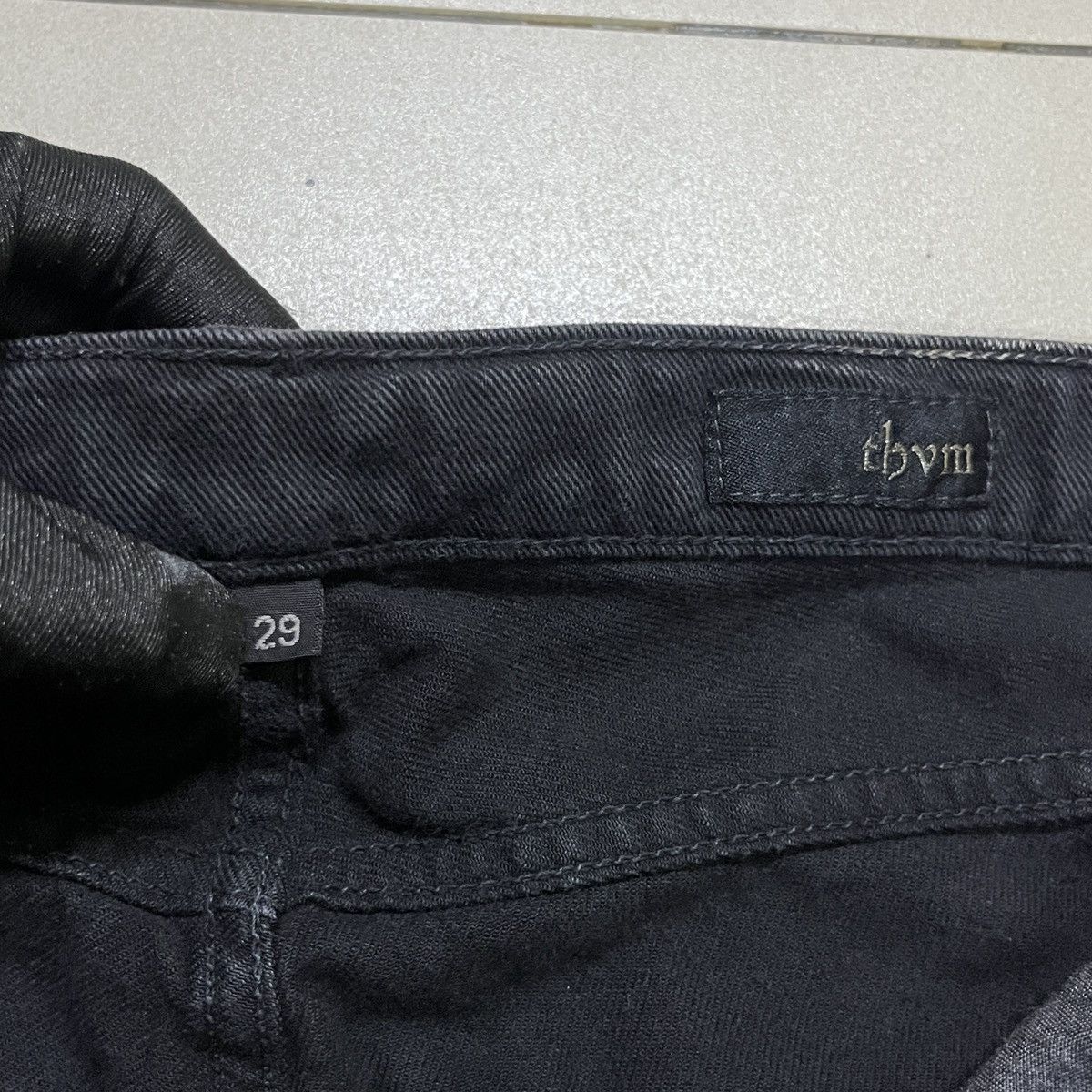 In The Attic × PPFM × THVM Punk Faded Black Thvm/Them Jeans Size US 28 / EU 44 - 6 Thumbnail