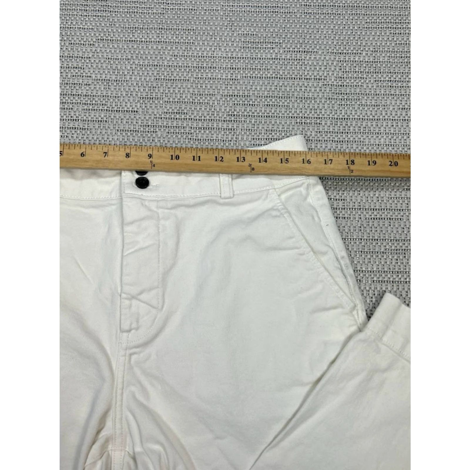 Everlane Everlane Pants Womens 14 White High Rise Organic Cotton Stretch Straight Leg Casual Modern 90s? Size 36" / US 14 / IT 50 - 6 Thumbnail