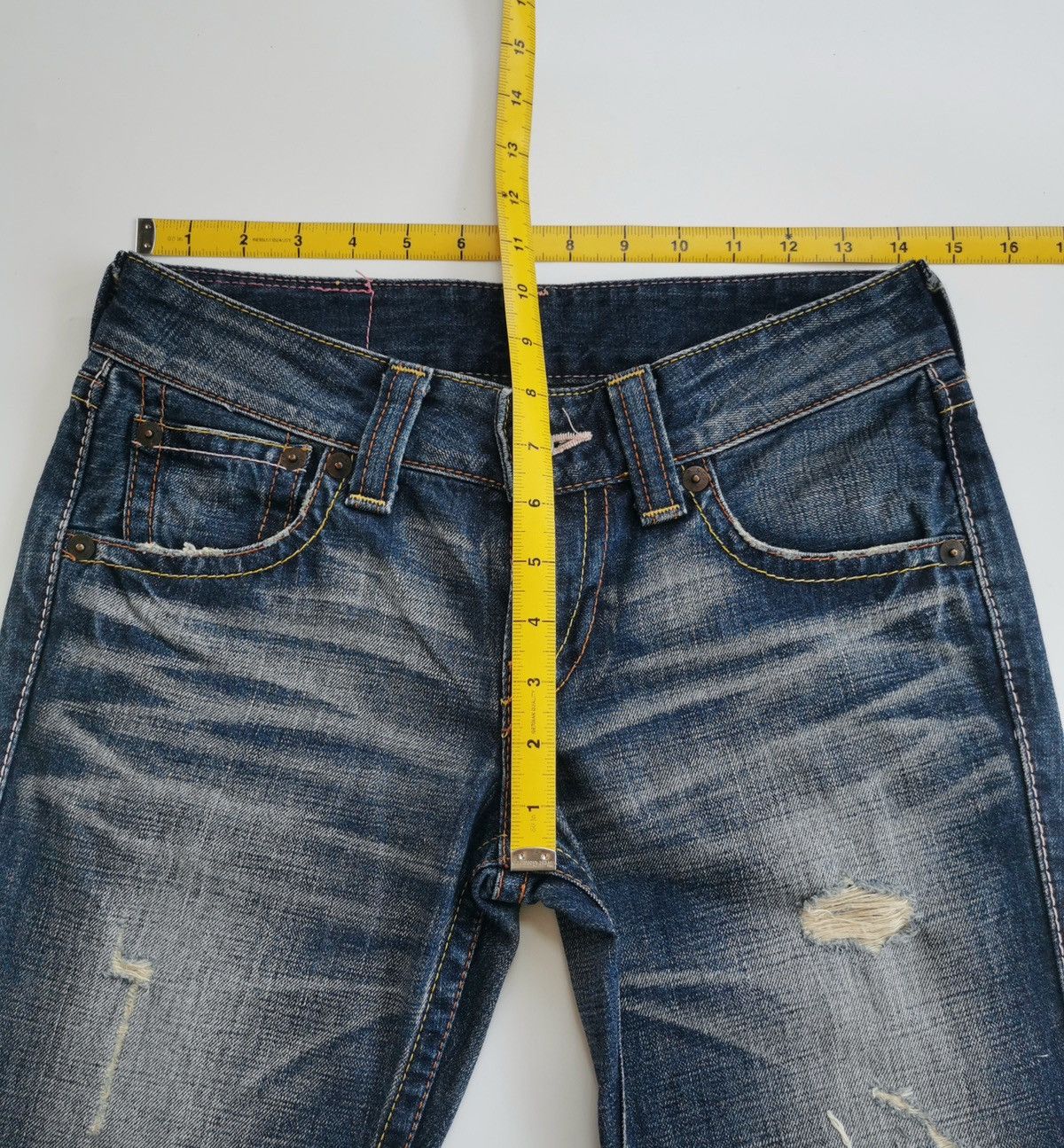Levi's Vintage Levis 906 Bootcut Distressed Jeans Size 29" - 9 Thumbnail