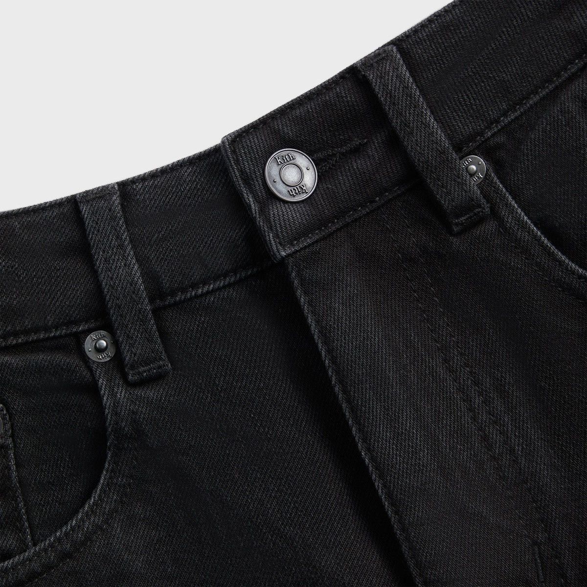 Kith KITH Varick Denim Jean Black Wash Raw Hem Size 33 Size US 33 - 11 Thumbnail