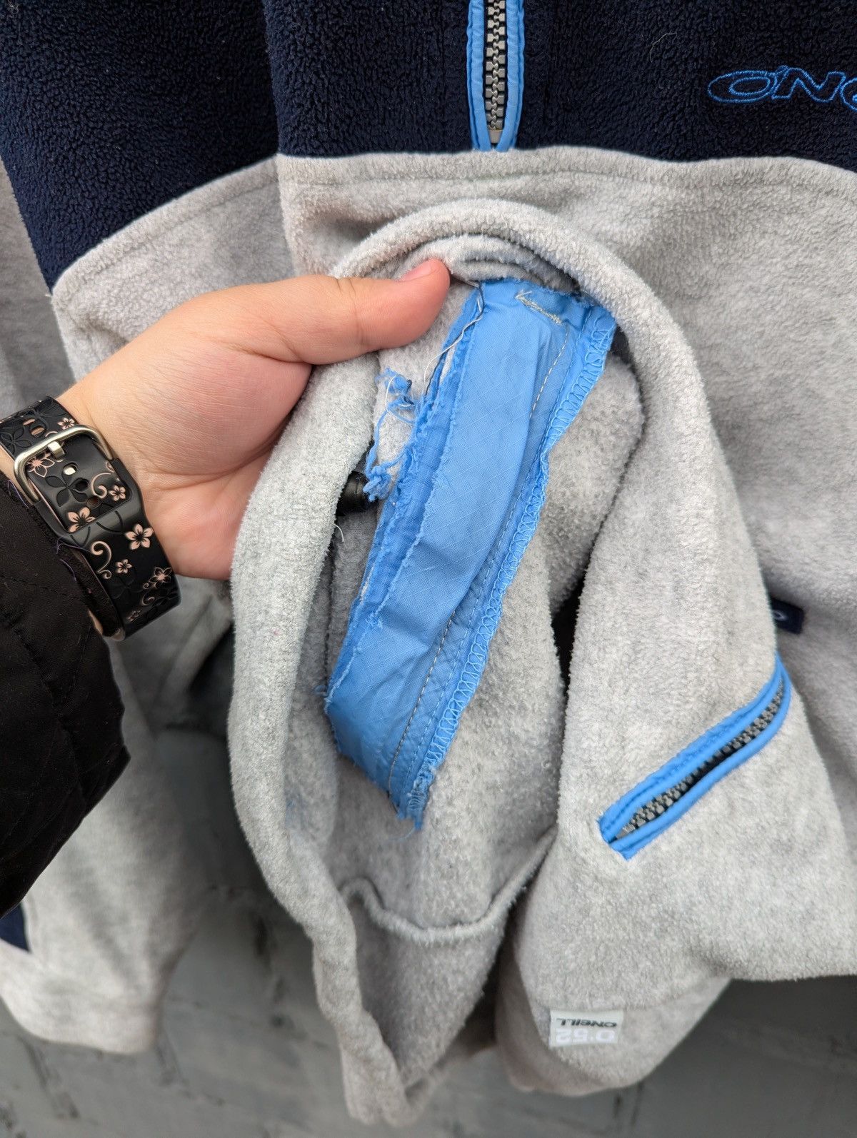 O'Neill Vintage O'NEILL Santa Cruz Blue 1/3 Zip Fleece Pullover Size US S / EU 44-46 / 1 - 12 Thumbnail